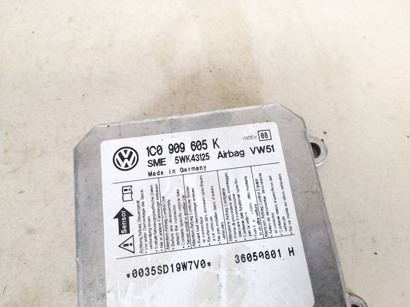 1C0909605K Volkswagen Fox 2005 Airbag crash sensors module - Thumbnail 2