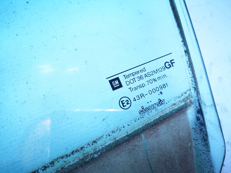 Opel Vectra 1999 Seitenscheibe Fenster Seiten Scheibe Hinten Linke - Thumbnail 2