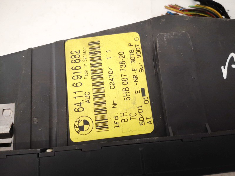 64116916882 BMW 3-Series 2002 Climate Control Panel (heater control switches) - Thumbnail 2
