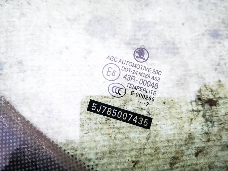 AS2 Skoda Roomster 2007 Seitenscheibe Fenster Seiten Scheibe Vorne Rechts - Thumbnail 2