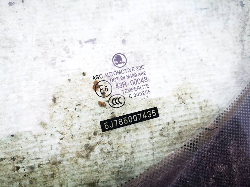 AS2 Skoda Roomster 2007 Seitenscheibe Fenster Seiten Scheibe Vorne Linke - Thumbnail 2