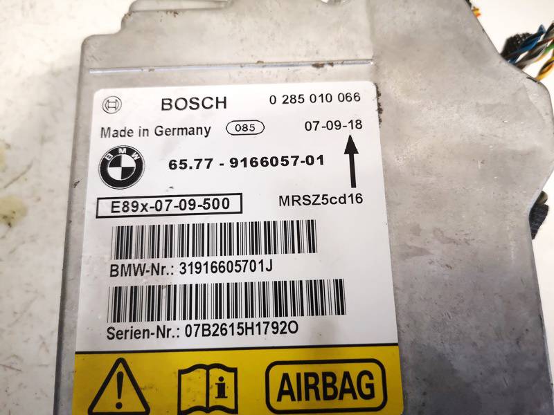 0285010066 BMW 3-Series 2005 Komputer SRS airbag – moduł sterujący poduszek powietrznych - Thumbnail 2