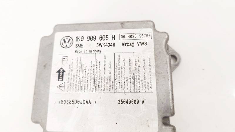 1K0909605H Volkswagen Golf 2005 Airbag crash sensors module - Thumbnail 3