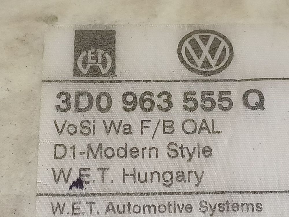 3D0963555Q Volkswagen Phaeton 2002 Sedynes sildymo elementas - Thumbnail 4