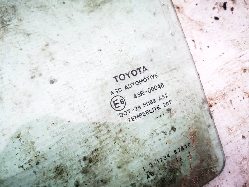 AS2 Toyota Auris 2007 Door-Drop Glass - REAR LEFT - Thumbnail 2