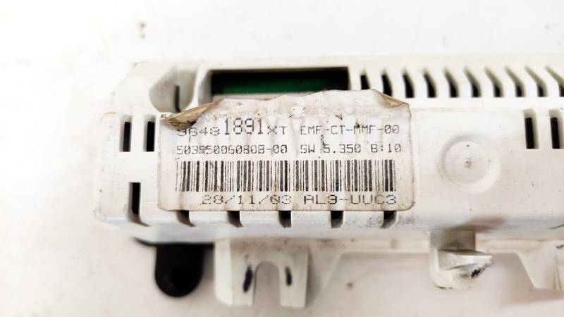 96481891XT Peugeot 206 2004 Dashboard Radio Display (Clock,Info