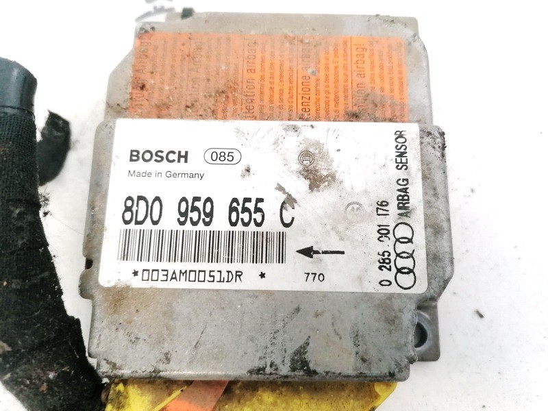 8D0959655C Audi A4 1997 SRS AIRBAG KOMPIUTERIS - ORO PAGALVIU VALDYMO BLOKAS - Thumbnail 3