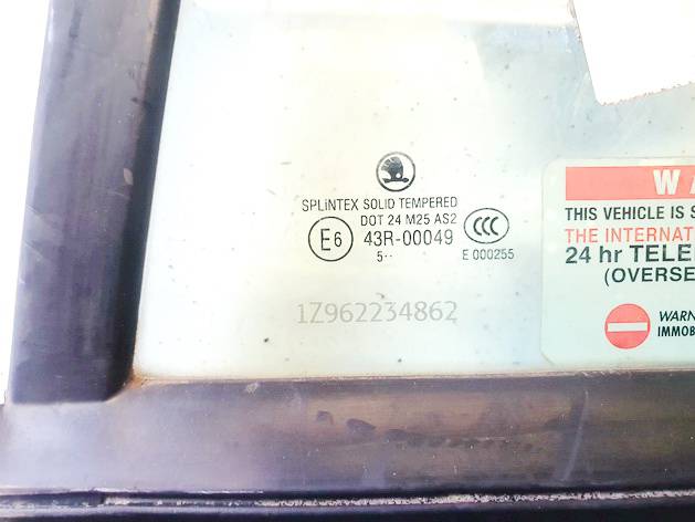 DOT24M25AS2 Skoda Octavia 2004 Quarter glass - REAR LEFT - Thumbnail 3