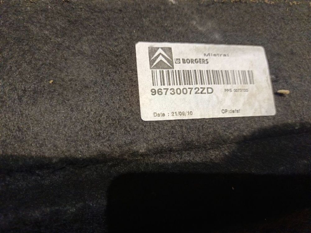 96730072ZD Citroen C5 2010 Alfombra revestimiento del maletero-compartimiento de carga - Thumbnail 4