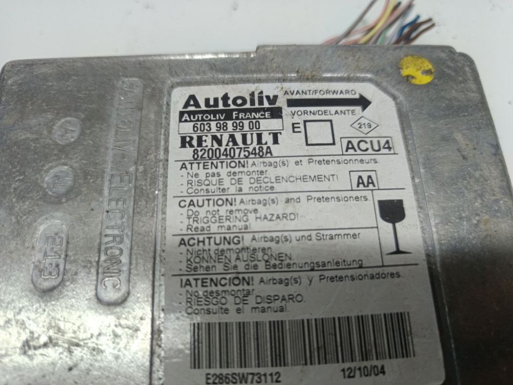 8200407548A Renault Megane 2004 Airbag crash sensors module - Thumbnail 5
