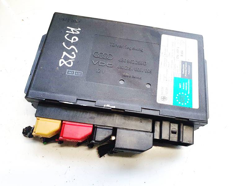 4B0962258D Audi A6 2001 General Module Comfort Relay (Unit)