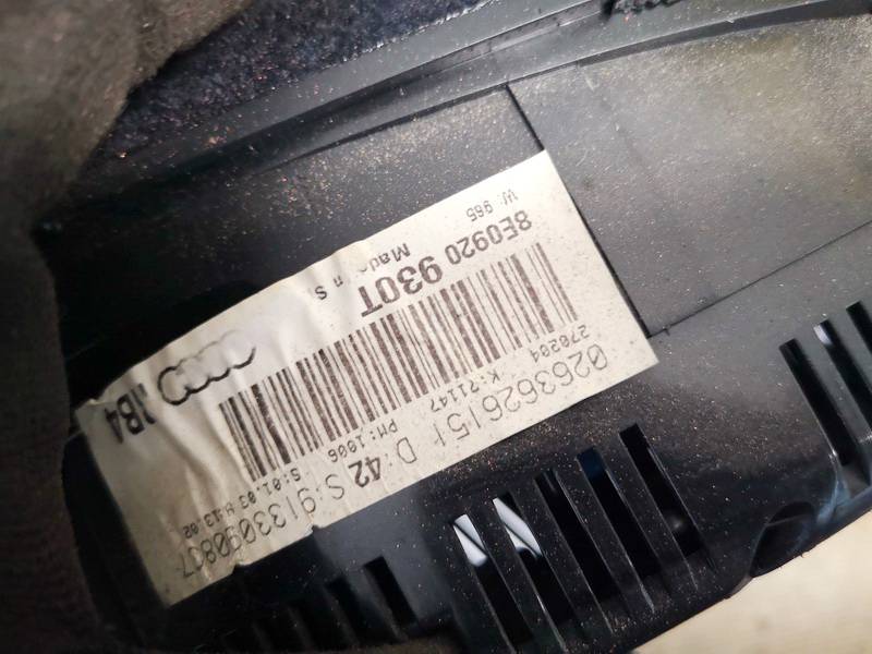 8E0920930T Audi A4 2004 Speedometers - Cockpit - Speedo Clocks Instrument - Thumbnail 3