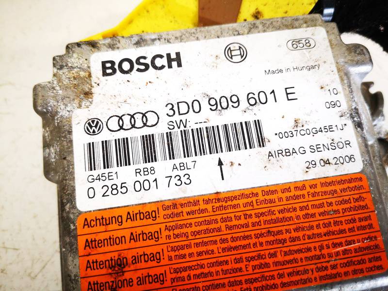 3D0909601E Porsche Cayenne 2006 srs-turvatyynyn tietokone – turvatyynyn ohjausyksikkö - Thumbnail 2