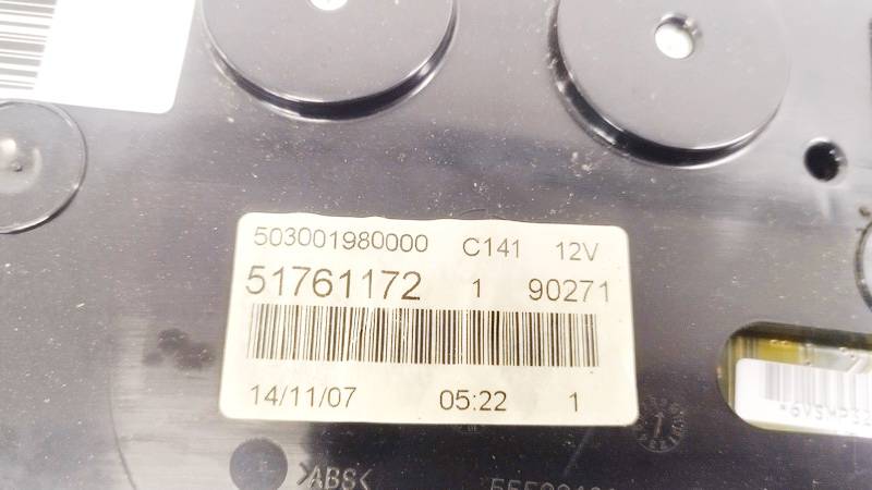 51761172 Fiat Bravo 2009 Spidometras - prietaisu skydelis - Thumbnail 2