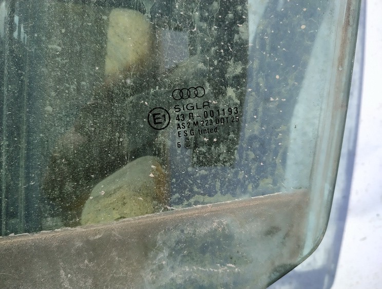 Audi A4 1996 Seitenscheibe Fenster Seiten Scheibe Vorne Linke - Thumbnail 3