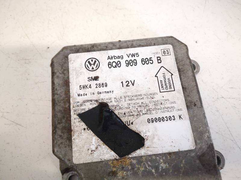 6Q0909605B Volkswagen Passat 2000 Steuergerät ECU Modul Airbag steuergerät - Thumbnail 2