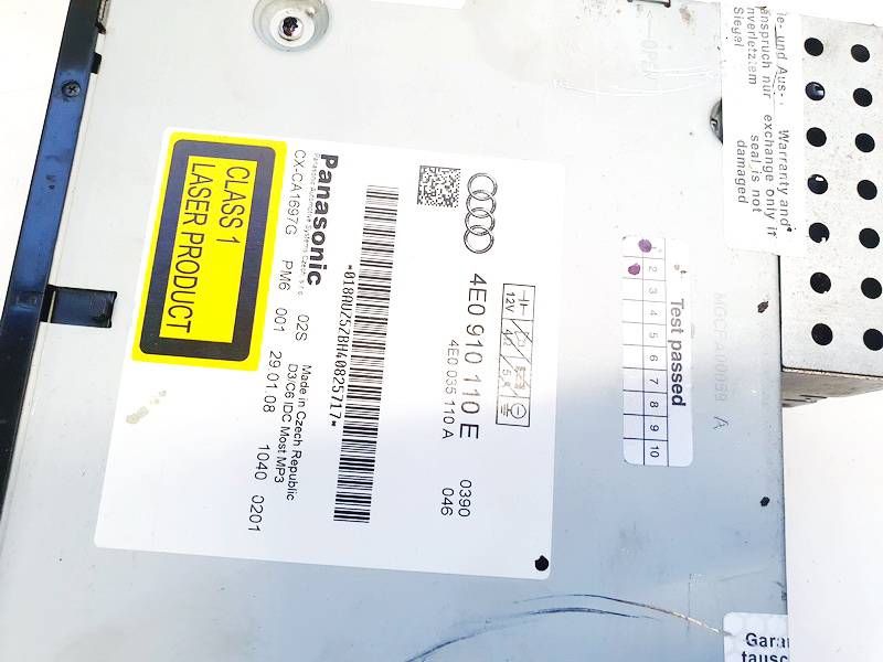 4F0910110E Audi Allroad 2008 Kassettenradio Autoradio - Thumbnail 3