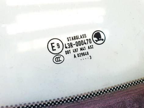 DOT497M41AS2 Skoda Yeti 2012 Seitenscheibe Fenster Seiten Scheibe Vorne Rechts - Thumbnail 2