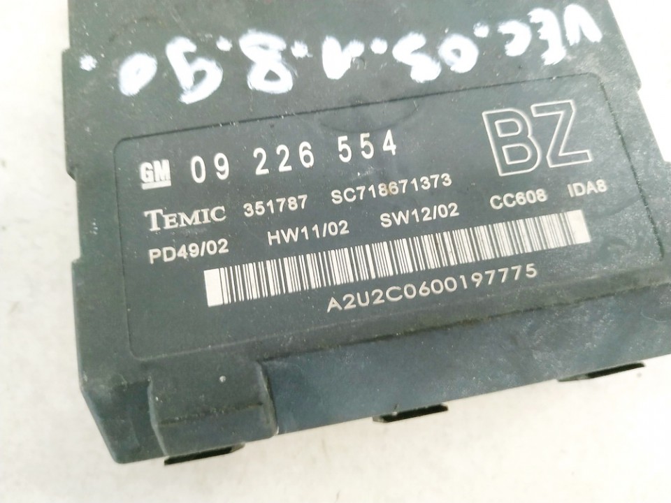 09226554 Opel Vectra 2005 Confort Contrôle Module - Thumbnail 3