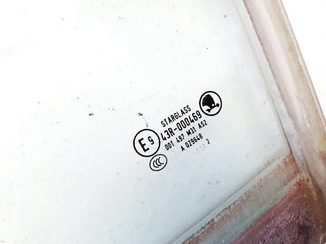 DOT497M31AS2 Skoda Yeti 2012 Szyba drzwi - TYLNE LEWE - Thumbnail 2