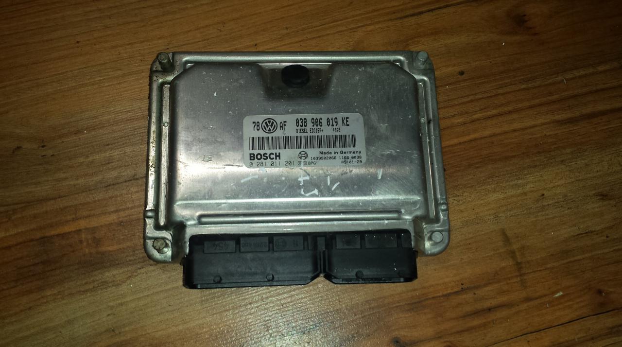 038906019KE 0 281 011 201 ECU Engine Computer (Engine Control Unit ...