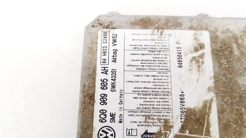 6Q0909605AH Volkswagen Caddy 2005 Airbag crash sensors module - Thumbnail 2