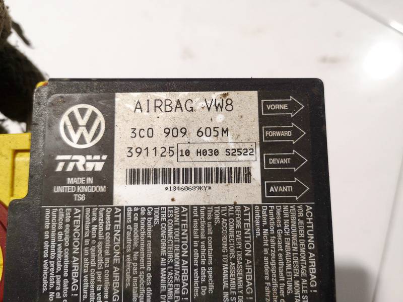 3C0909605M Volkswagen Passat 2006 SRS AIRBAG KOMPIUTERIS - ORO PAGALVIU VALDYMO BLOKAS - Thumbnail 3