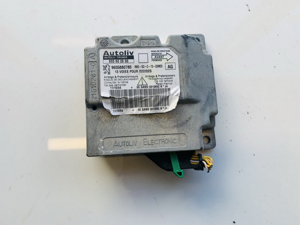 9655880780 Peugeot 407 2005 Airbag crash sensors module