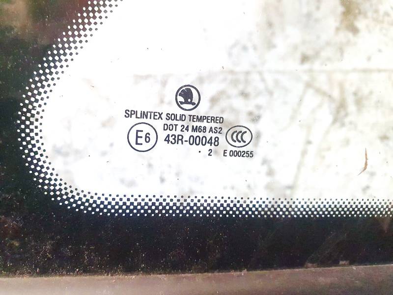 43R00048 Skoda Octavia 2013 Corner quarter window glass - REAR LEFT - Thumbnail 3