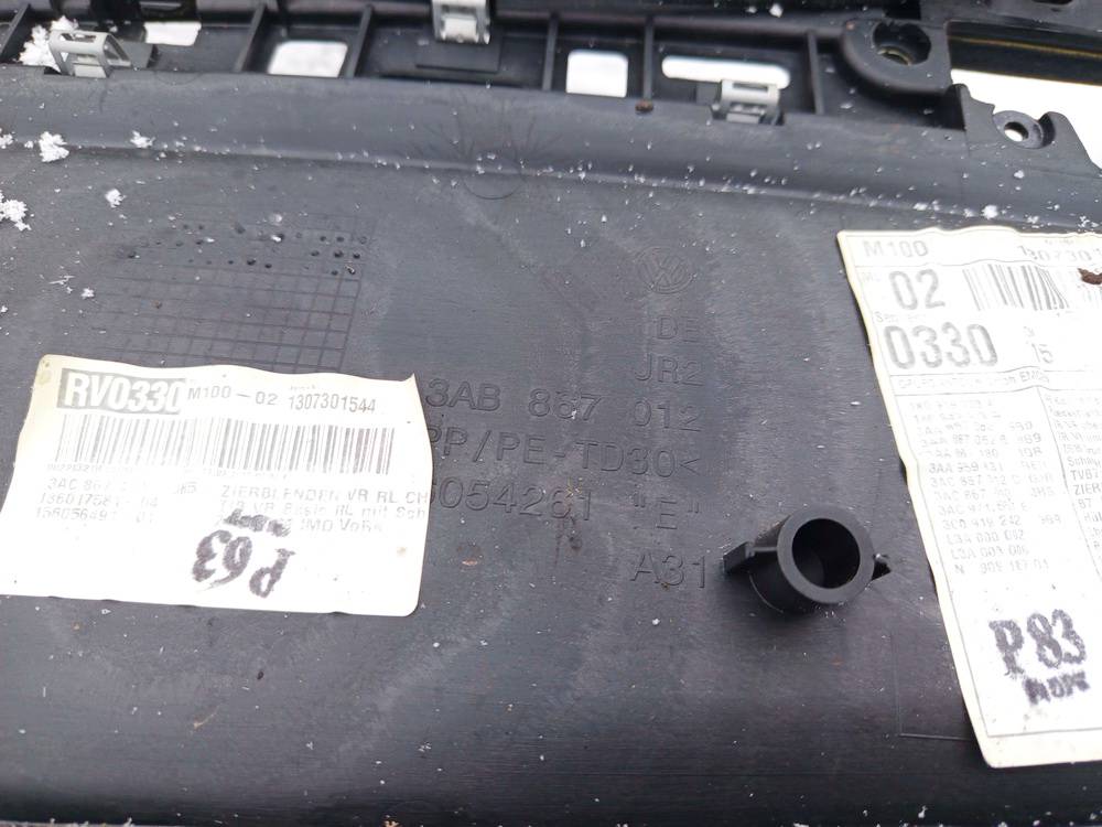 3AB867012 Volkswagen Passat 2013 Türverkleidung - Vorne rechts - Thumbnail 3