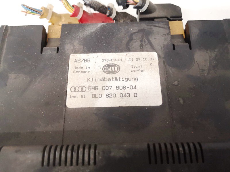 8L0820043D Audi A3 1997 Klimata vadības panelis (sildītāja vadības slēdži) - Thumbnail 2