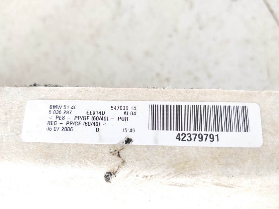 54703014 BMW 3-Series 2006 Boot Cover - Thumbnail 3