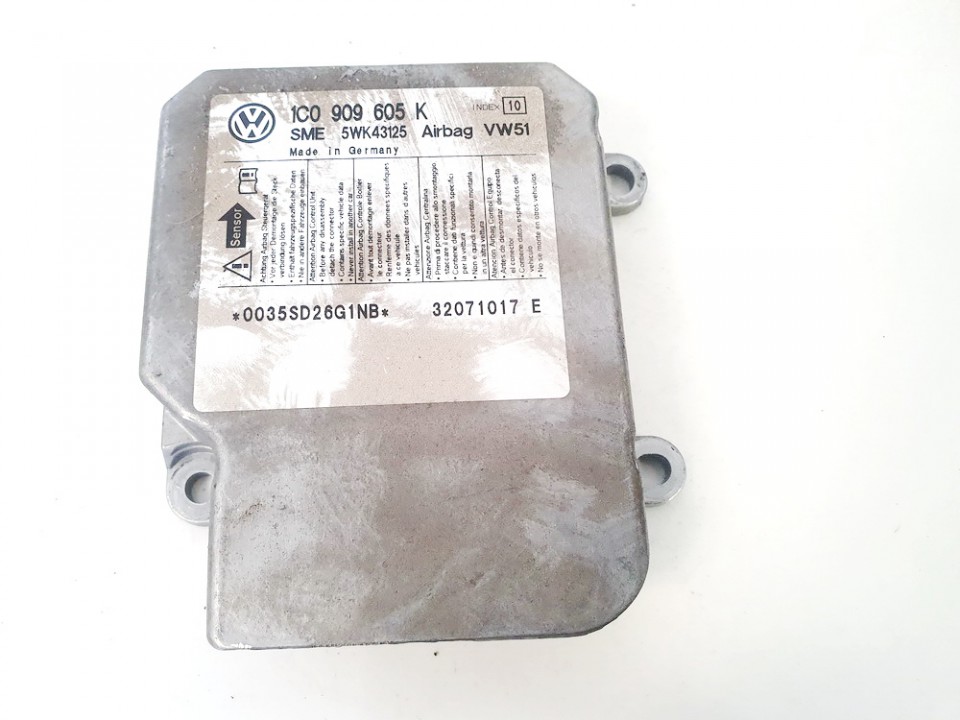 1C0909605K Skoda Praktik 2007 Airbag crash sensors module