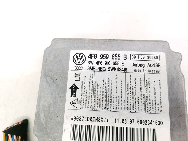 4F0959655B Audi A6 2007 CALCULATEUR AIRBAG - Thumbnail 3