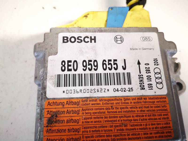 8E0959655J Audi A4 2004 Airbag crash sensors module - Thumbnail 2