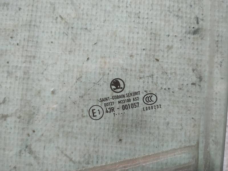 AS2 Skoda Fabia 2007 Szyba drzwi - PRZEDNIE LEWE - Thumbnail 2