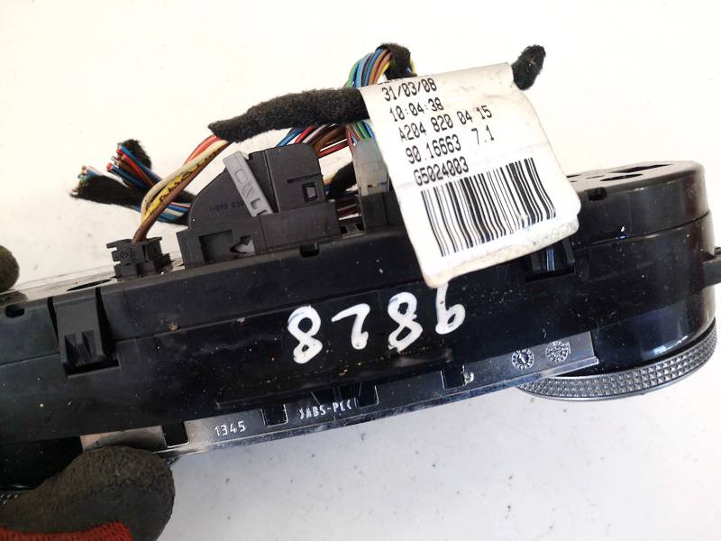 2048309885 Mercedes-Benz C-CLASS 2008 MANDO CLIMATIZADOR - Thumbnail 2