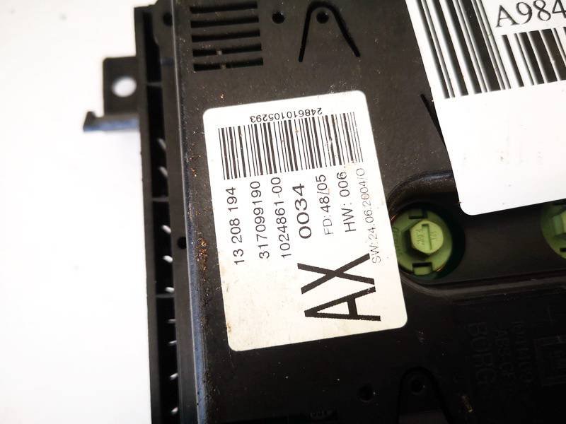 13208194 Opel Astra 2005 Dashboard Radio Display (Clock,Info Monitor,BORD COMPUTER) - Thumbnail 3