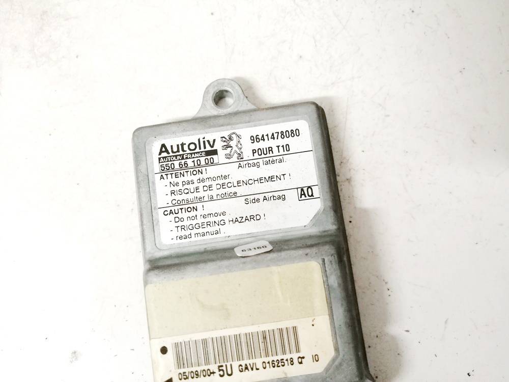 9641478080 Peugeot 206 2000 Airbag crash sensors module - Thumbnail 3