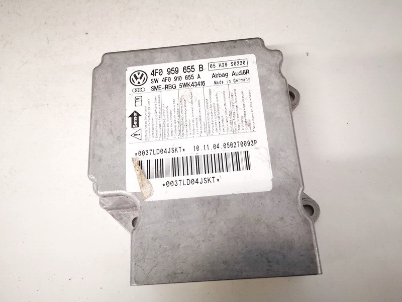 4F0959655B Audi A6 2006 SRS AIRBAG KOMPIUTERIS - ORO PAGALVIU VALDYMO BLOKAS