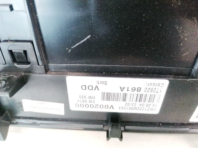 1T0920861A Volkswagen Touran 2004 Tacho Tachometer Kombiinstrument - Thumbnail 3