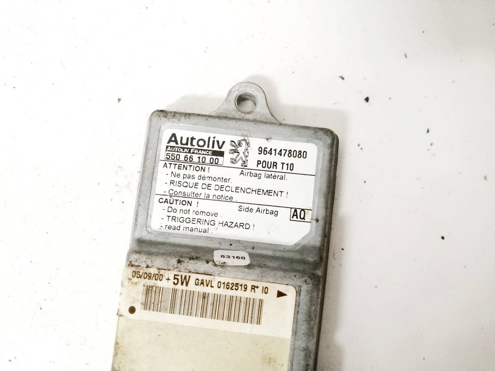 9641478080 Peugeot 206 2000 Airbag crash sensors module - Thumbnail 3