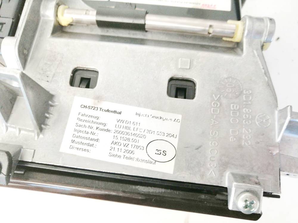 3D1853204J Volkswagen Phaeton 2006 Salona gaisa restes - Thumbnail 3