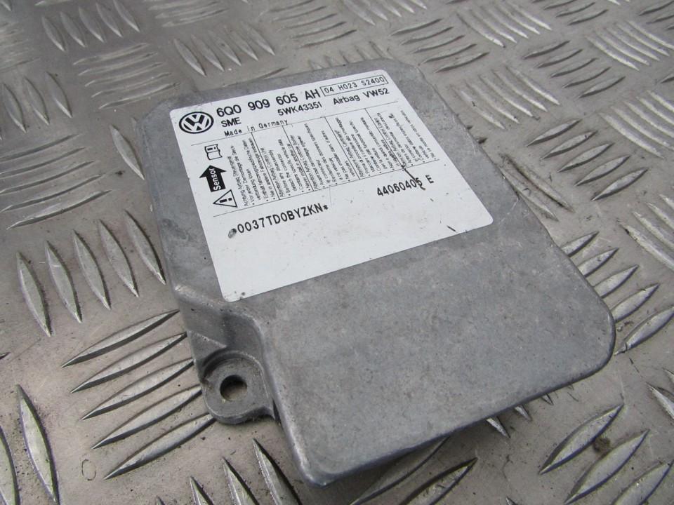 6Q0909605AH Volkswagen Passat 1999 srs-turvatyynyn tietokone – turvatyynyn ohjausyksikkö