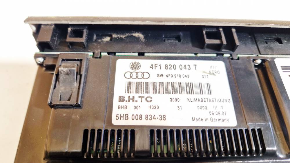 4F1820043T Audi A6 2007 Climate Control Panel (heater control switches) - Thumbnail 3
