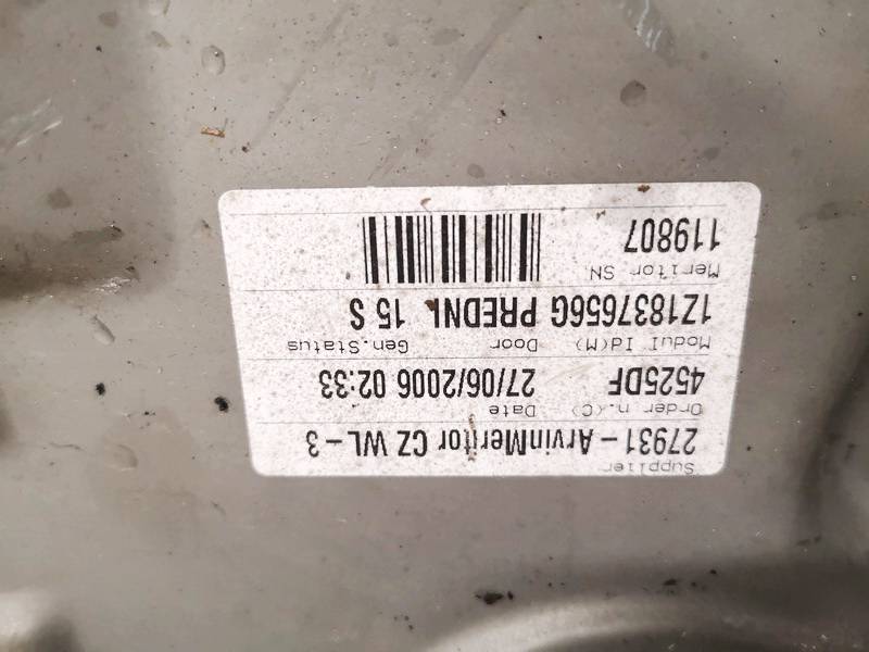 1Z1837656G Skoda Octavia 2006 Podnośnik szyby drzwi - PRZEDNIE PRAWE - Thumbnail 3