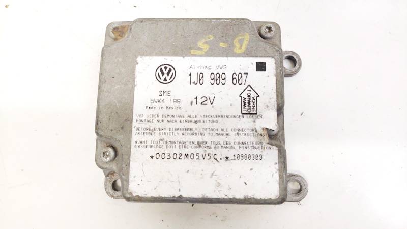1J0909607 Volkswagen Passat 1999 Airbag crash sensors module - Thumbnail 2