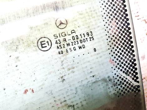 AS2M223DOT25 Mercedes-Benz 1998 Door-Drop Glass - FRONT LEFT - Thumbnail 2