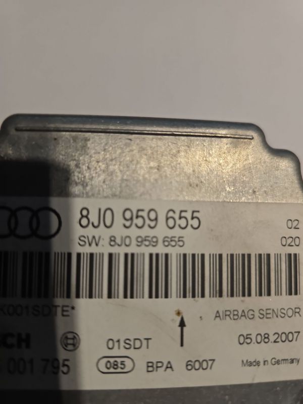 8J0959655 Audi TT 2008 Airbag crash sensors module - Thumbnail 3