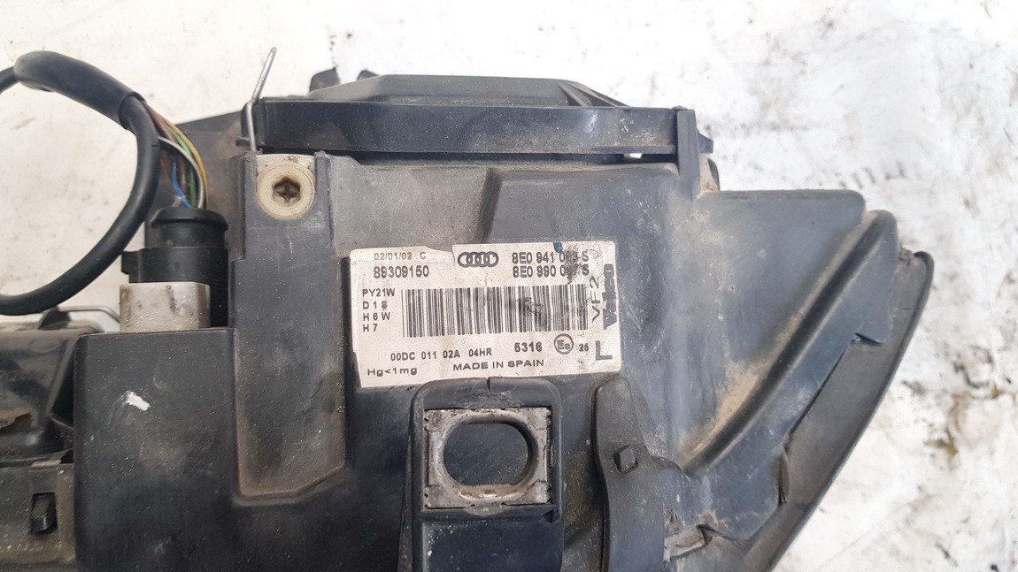8E0941083S Audi A4 2003 Headlight - FRONT LEFT - Thumbnail 2